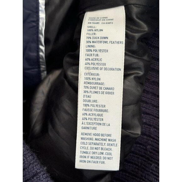 American Eagle Outfitters Size Small Blue Down Quilted Puffer Vest Hooded - Picture 6 of 6